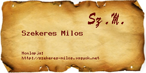 Szekeres Milos névjegykártya